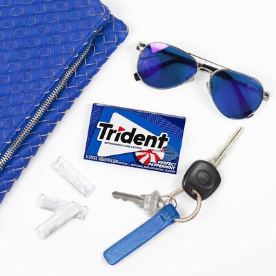 Trident Sugar Free Perfect Peppermint Gum, 14 Pieces/Pack, 12/Pack (209-02517)