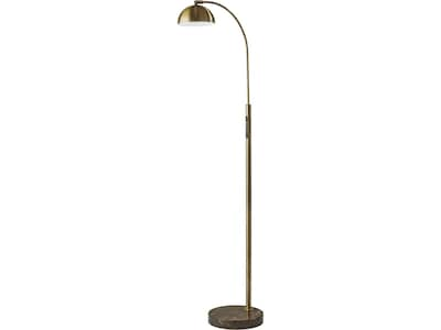 Adesso Bolton 57.75 Antique Brass Floor Lamp with Dome Shade (4307-21)