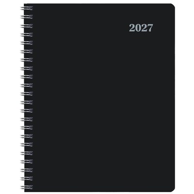 2027 Excello Brands 8.5 x 11 Weekly & Monthly Planner, Paperboard Cover, Black (ORY27-EXE811-BK)