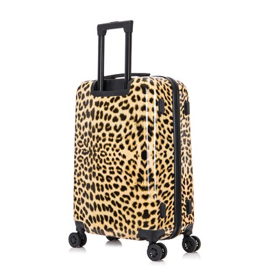 InUSA Prints 26.82" Hardside Suitcase, 4-Wheeled Spinner, TSA Checkpoint Friendly, Cheetah Animal Print (IUAPC00M-CHE)
