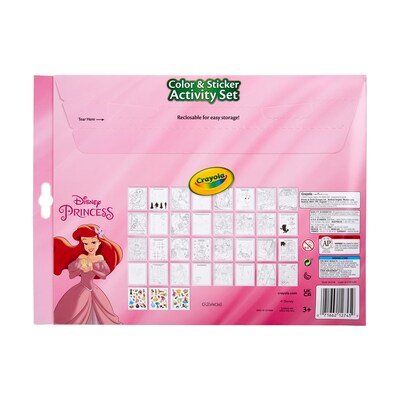 Crayola Color & Sticker: Disney Princess Activity Book, 3 Sets/Bundle (BIN042745-3)