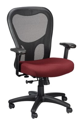 Tempur-Pedic Ergonomic Fabric/Mesh Swivel Task Chair, Burgundy/Black (TP9000-C-BURG)