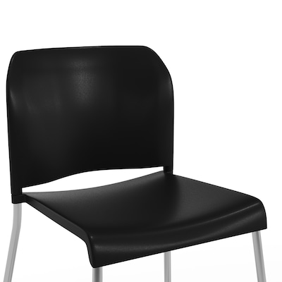 Flash Furniture Hercules Kenai Classic Plastic Stacking Full Back Counter Stool, Black (RUT239AHCSBKCR)