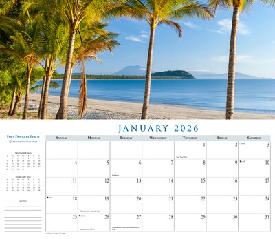 2026 Willow Creek Beaches 6.5" x 15" Monthly Wall Calendar (54710)