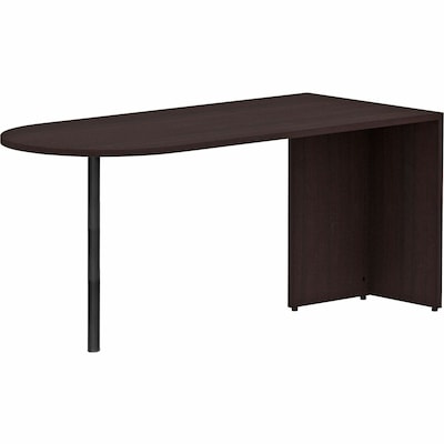 Lorell Essentials 29"H x 66"W Desk Peninsula, Espresso (LLR18262)