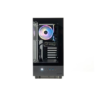 Skyetch Azure 3 Gaming Desktop Computer, NVIDIA Geforce RTX3050, AMD Ryzen 5 5500, 16GB RAM, 1TB SSD, Windows 11, Black
