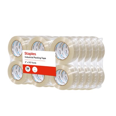 Staples 2 x 110 yds. Industrial Packing Tape, Clear, 36/Carton (ST55981)