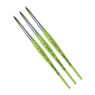 da Vinci FIT Mixed Media Synthetic Bristle, Round Brush, 3/Pack (DVXVA37312-3)