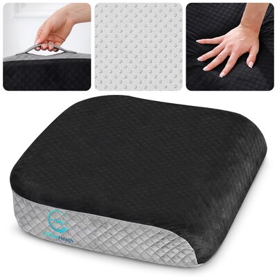 AllSett Health Extra-Large-Seat Computer Chair Cushion, Black (ASH0SC58)