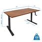 Mount-It! 55"W Manual Adjustable Standing Desk, Brown/Black (MI-18071)