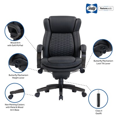 Sealy Ransford Executive Big & Tall Chair, Black (67989)