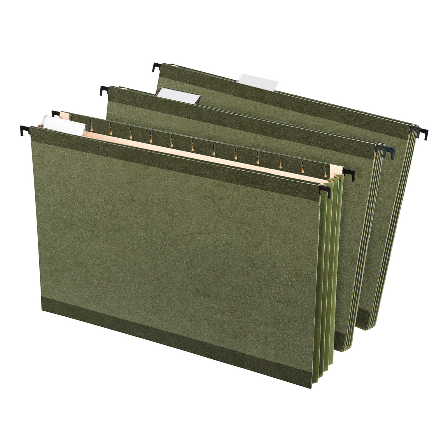 Pendaflex SureHook Premium Reinforced Hanging File Folder, 5-Tab, Legal, Standard Green, 4/Pack (09317)