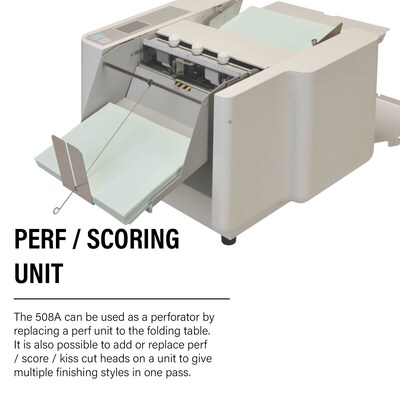 MBM 508A Automatic Friction Feed Paper Folder, 500-Capacity, 14,400 Sheets/Hour (FO0605)