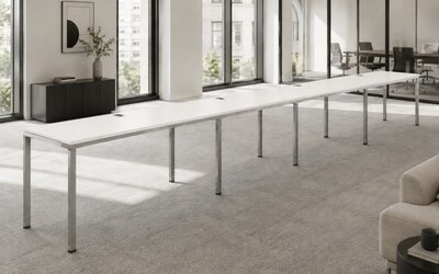 Boss Office Products Simple System 66W Desk, White, 4/Set (SGSD009-102-WT)