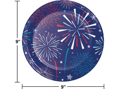 Creative Converting Fourth of July Plate, Multicolor, 24/Pack (DTC369854DPLT)