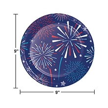 Creative Converting Fourth of July Plate, Multicolor, 24/Pack (DTC369854DPLT)