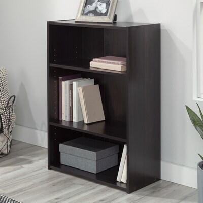Sauder Beginnings 35H 3-Shelf Bookcase, Cinnamon Cherry (409086)