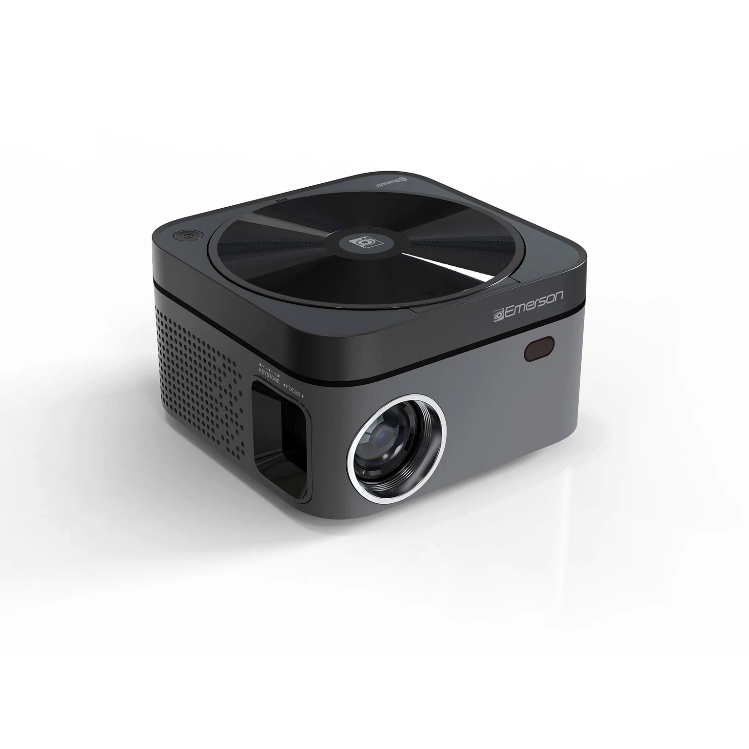 Emerson Home Theater Portable LCD Projector with Built-In DVD Player and Projector Screen, Black (EVP-2503C)