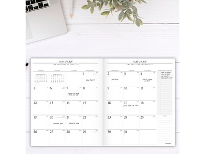 2025 AT-A-GLANCE Executive 11 x 9 Monthly Padfolio Refill, White/Black (70-909-10-25)