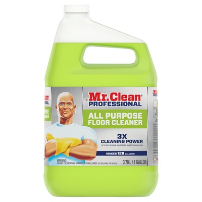 Mr. Clean Professional Liquid Concentrate All Purpose Floor Cleaner, Lemon Scent, 1 Gallon (02621)