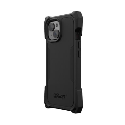 The Joy Factory aXtion Edge MagSafe Phone Case for iPhone 15, Shock Absorbing, Black (CPA310S)