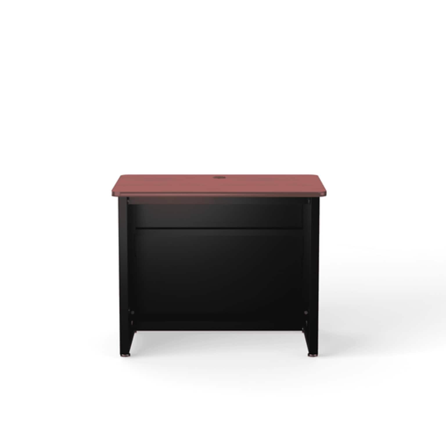 VersaDesk 36W Enclosed Versa Classroom Desk, Cherry/Black (CD3624-BC)