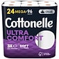 Cottonelle Ultra ComfortCare 2-Ply Standard Toilet Paper, White, 268 Sheets/Roll, 24 Mega Rolls/Pack (53756)