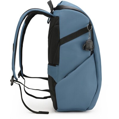 SwissDigital LAMONE Rolltop Laptop Compatible Backpack, Large, Dark Blue (SD1685-16)