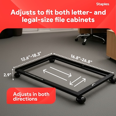 Quill Brand® Adjustable File Caddy, Black (52140)