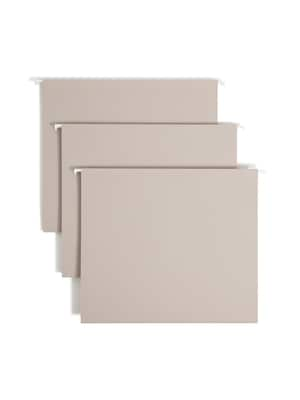 Smead Heavy Duty TUFF Hanging File Folders with Easy Slide™ Tab, 1/3 Cut, Letter Size, Steel Gray, 1