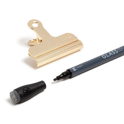 U Brands Glass Dry-Erase Whiteboard Easel, 11" x 8.5" (4974A01-06)