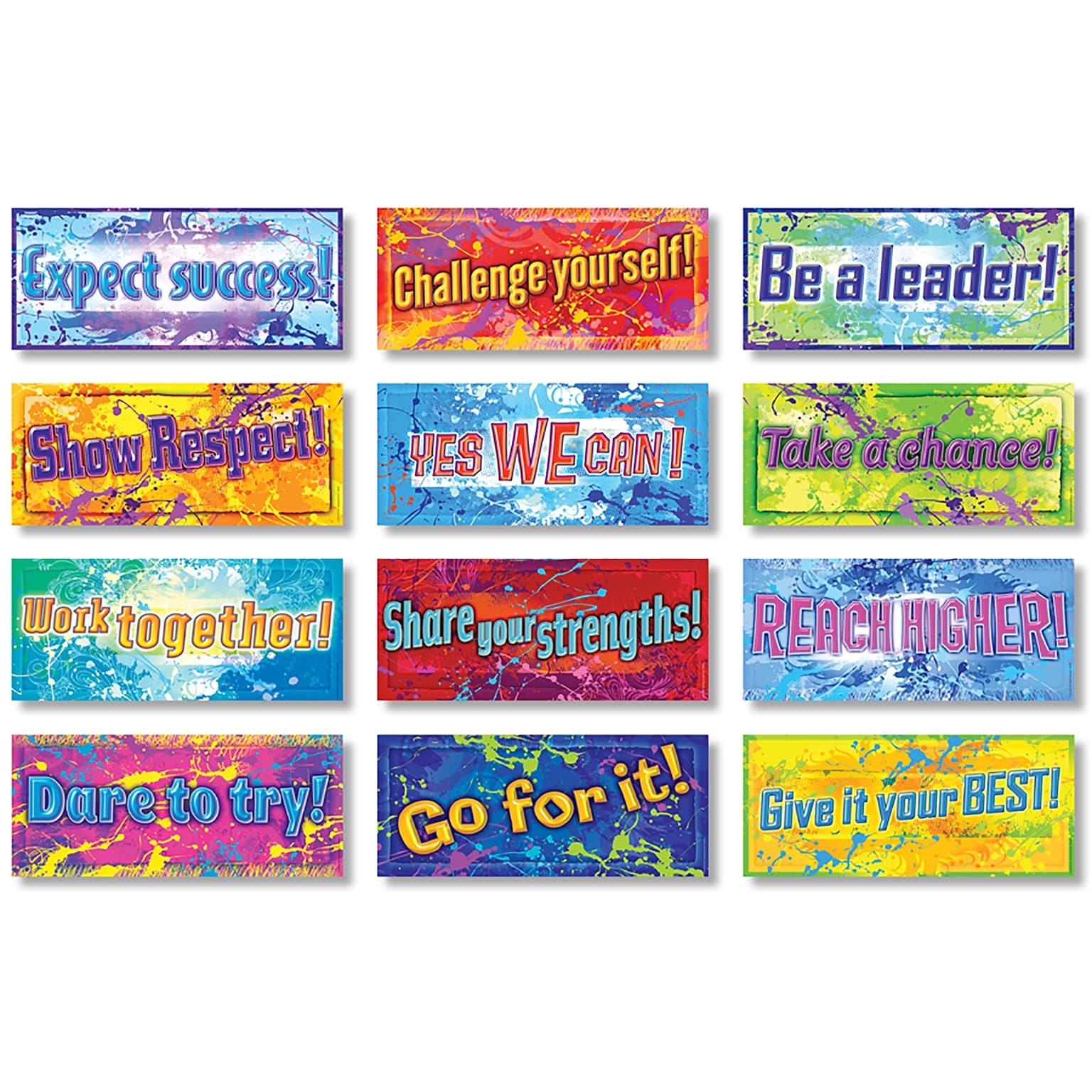 North Star Teacher Resources 7-1/3 x 17, Positive Messages Posters, Laminated, 12/Set (NST3050)