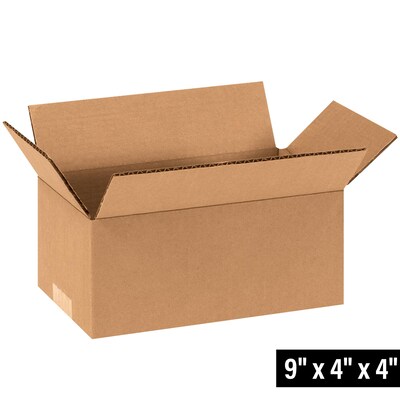 9 x 4 x 4 Shipping Boxes, 32 ECT, Brown, 25/Bundle (944)