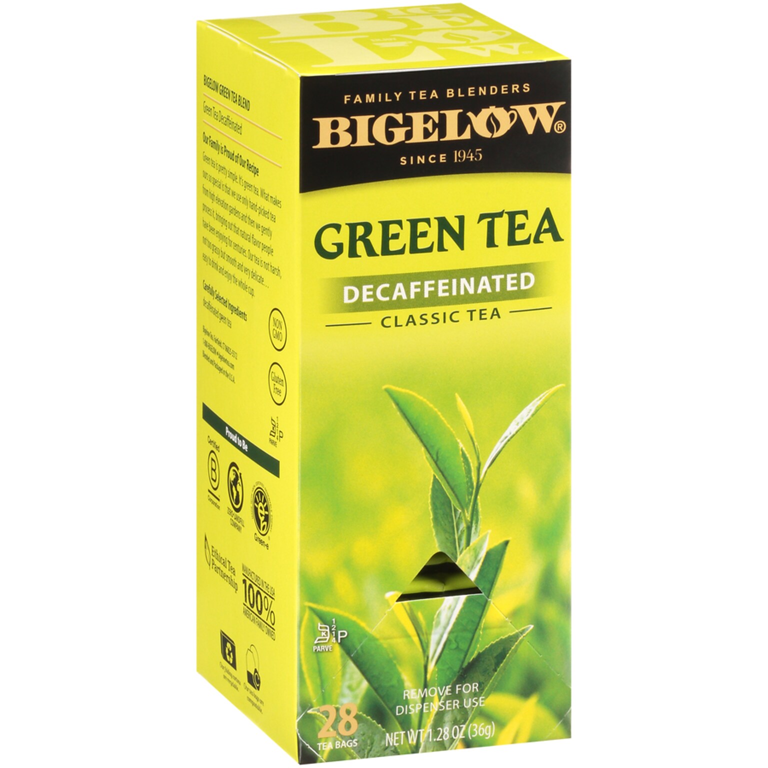 Bigelow Decaffeinated Classic Green Tea Bags, 28/Box (RCB10347)