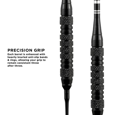Viper Black Magic Soft Tip Darts 6 Knurled Rings, 18 Grams (20-0412-18)