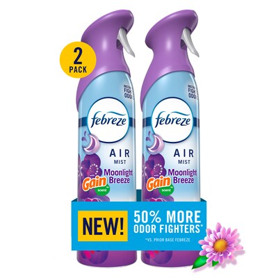 Febreze Air Mist Air Freshener Spray, Gain Moonlight Breeze Scent, 8.1 oz., 2/Pack (4146/78091)