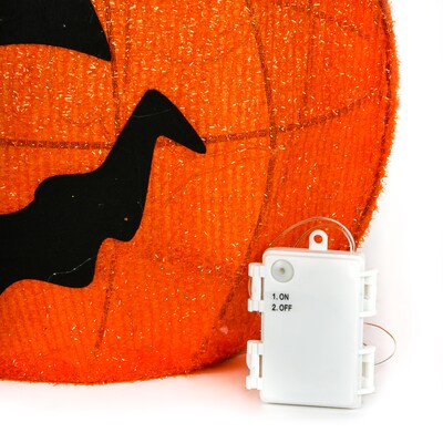 National Tree Company 23" Pre-Lit Pumpkin and Black Cat (MZ17-HS21B23-1)