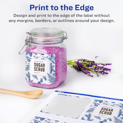 Avery Laser/Inkjet Rectangle Waterproof Multipurpose Labels, 3.75"  x 4.75", White, 40/Pack (94254)