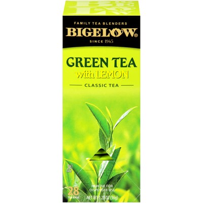 Bigelow Green with Lemon Tea Bags, 28/Box (RCB10346)