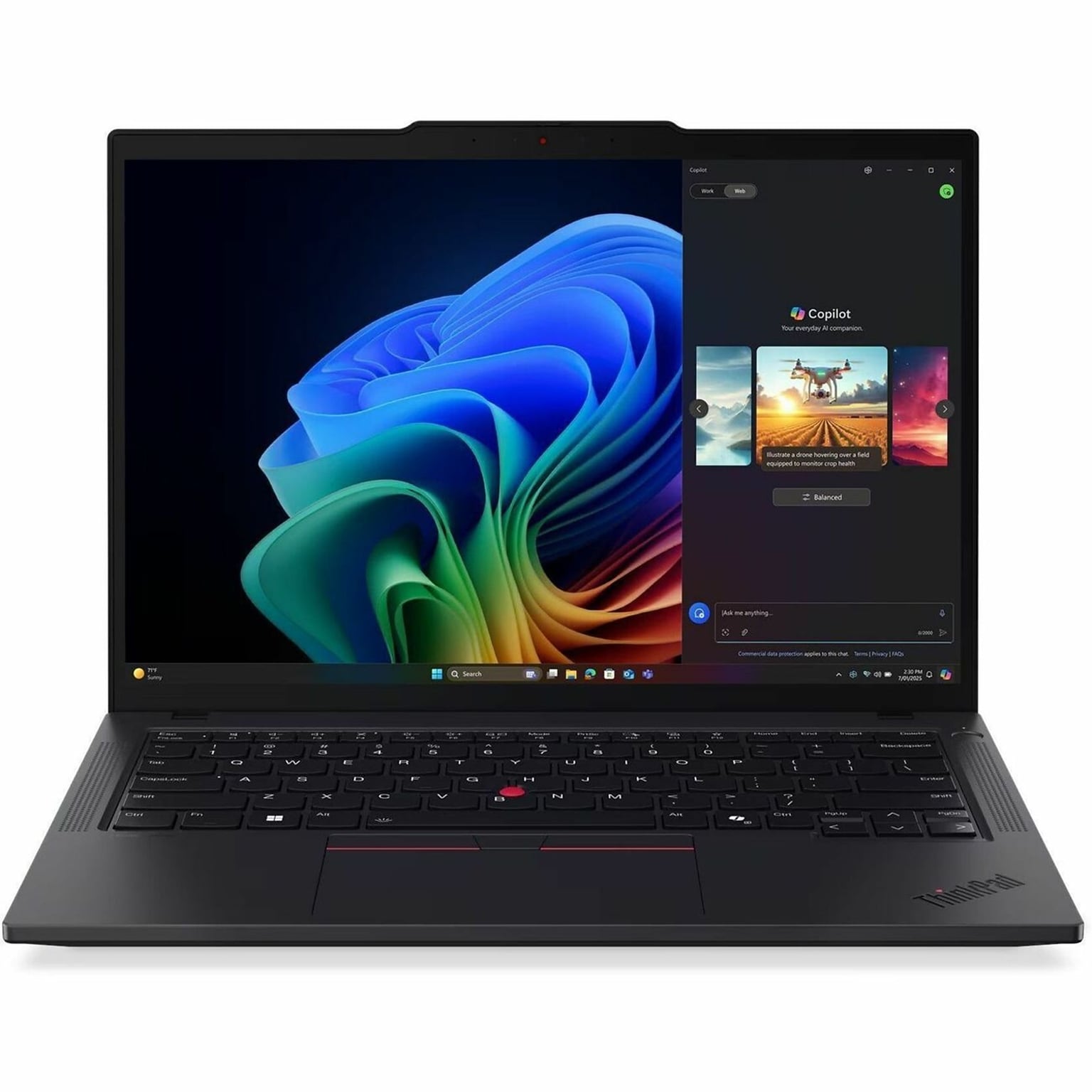 Lenovo ThinkPad T14 Gen 6 14 AI Laptop, Copilot+ PC, Intel Core Ultra 5, 2.1GHz, 32GB RAM, 512GB SSD, Windows 11 Pro, Black