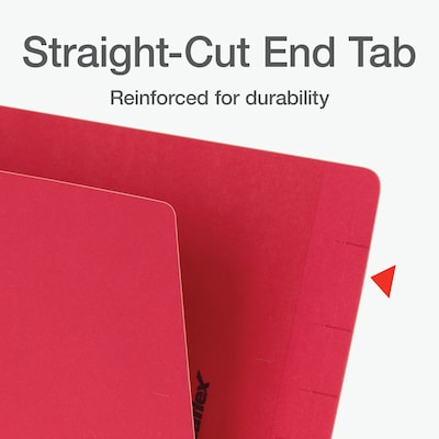 Pendaflex End Tab File Folder, Straight Cut, Legal Size, Red, 100/Box (1007079)