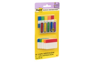Post-it® Flags & Tabs Value Pack, Assorted Sizes, Assorted Colors, 230/Pack (686-XLP)