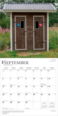 2026 BrownTrout Outhouses 12" x 12" Monthly Wall Calendar (9798330705030)