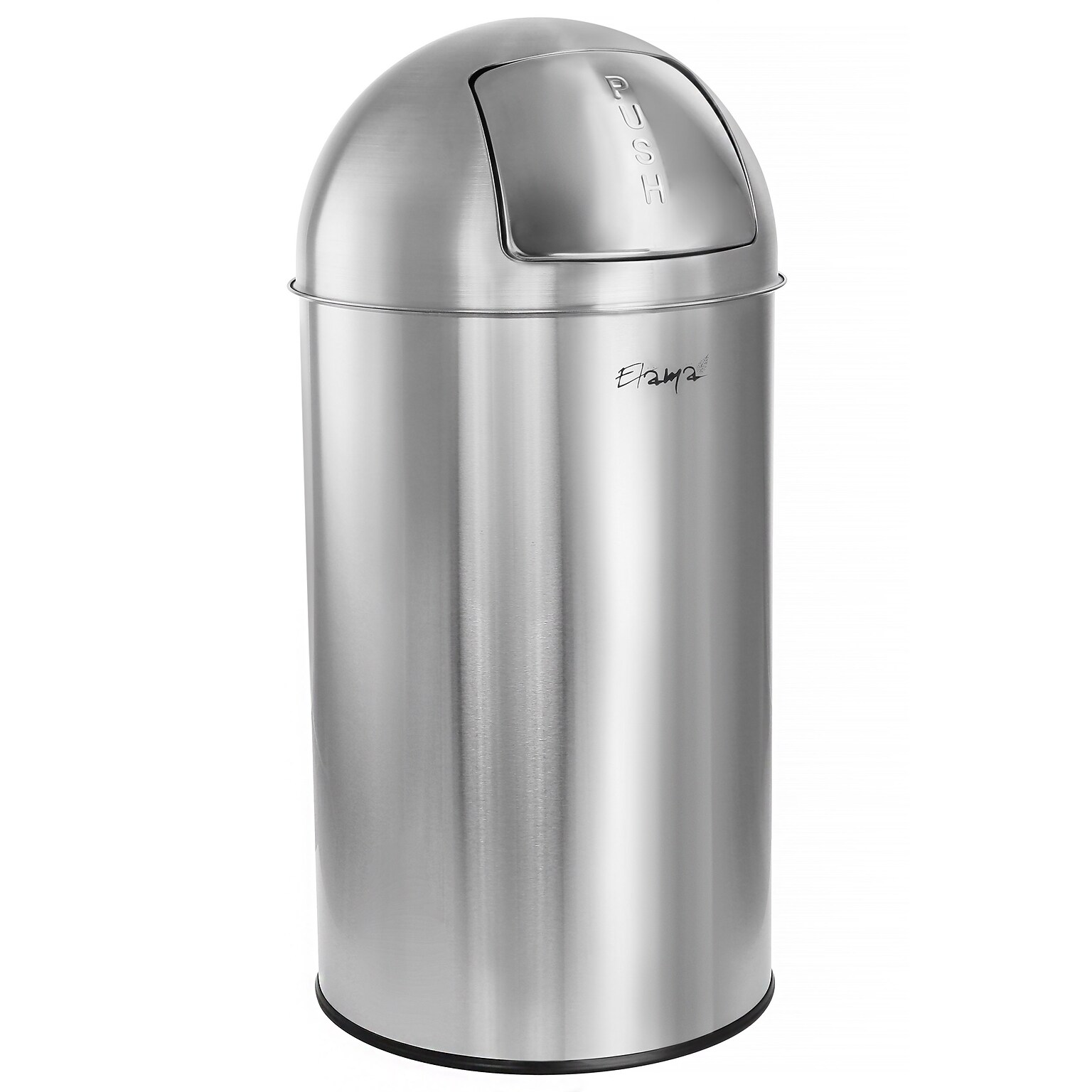 Elama Stainless Steel Indoor Trash Can with Swing Lid, 13 Gallon, Silver (938120088M)