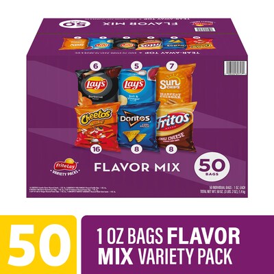 Frito Lay Flavor Mix Variety Pack, 50 oz., 50/Pack (220-02671)