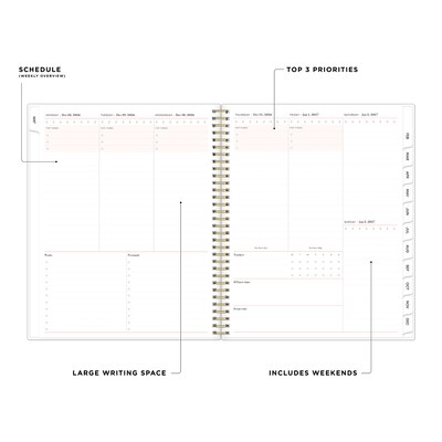 2027 Blue Sky Glenlee 8.5 x 11 Calendar Year Weekly & Monthly Standard Planner, Plastic Cover (158918)