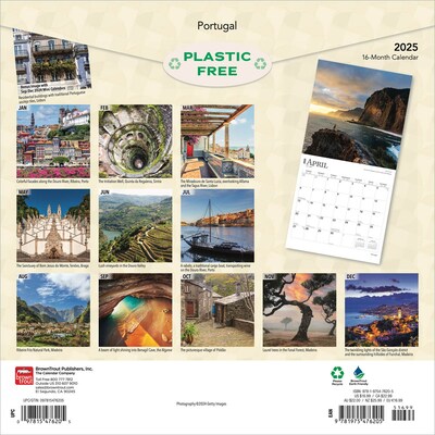 2025 BrownTrout Portugal 12 x 12 Monthly  Wall Calendar (9781975476205)