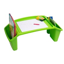 Mind Reader Sprout Collection 22.25? x 10.75? Plastic Kids Lap Desk with Side Storage Pockets, Gree