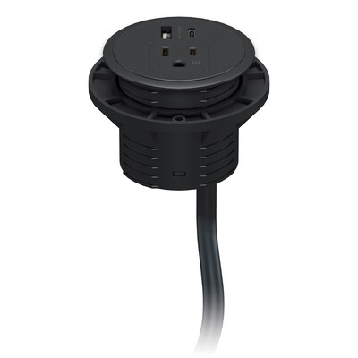 MoorePower Grommet Outlet & USB Charger, Universal Fit, 2.3"H x 3.3'W x 3.3"D