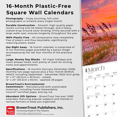 2026 BrownTrout America 12" x 12" Monthly Wall Calendar (9798330702077)